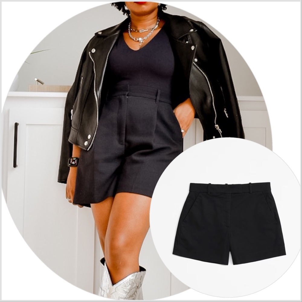 Abercrombie Black Ultra High Rise Tailored Shorts Size Small New With Tags